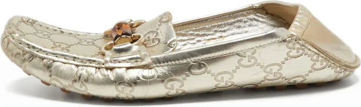 GG-print loafers