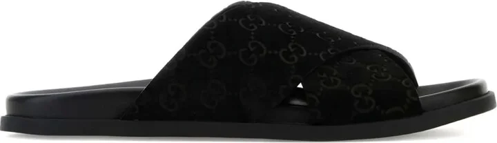 GG-printed slide sandals