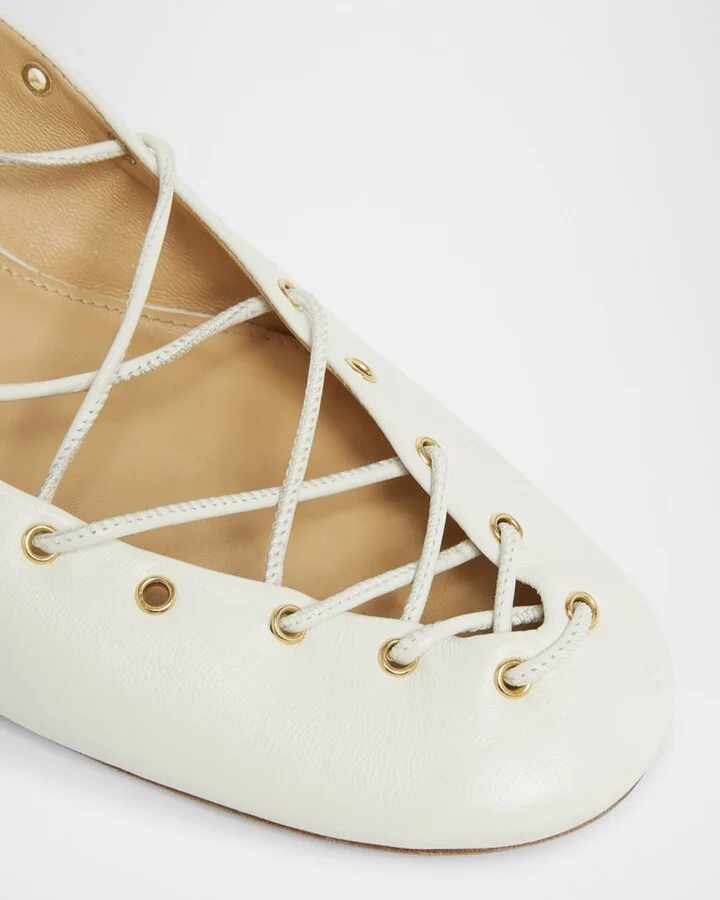 Ghiles Leather Ankle-Wrap Pumps - Image 6