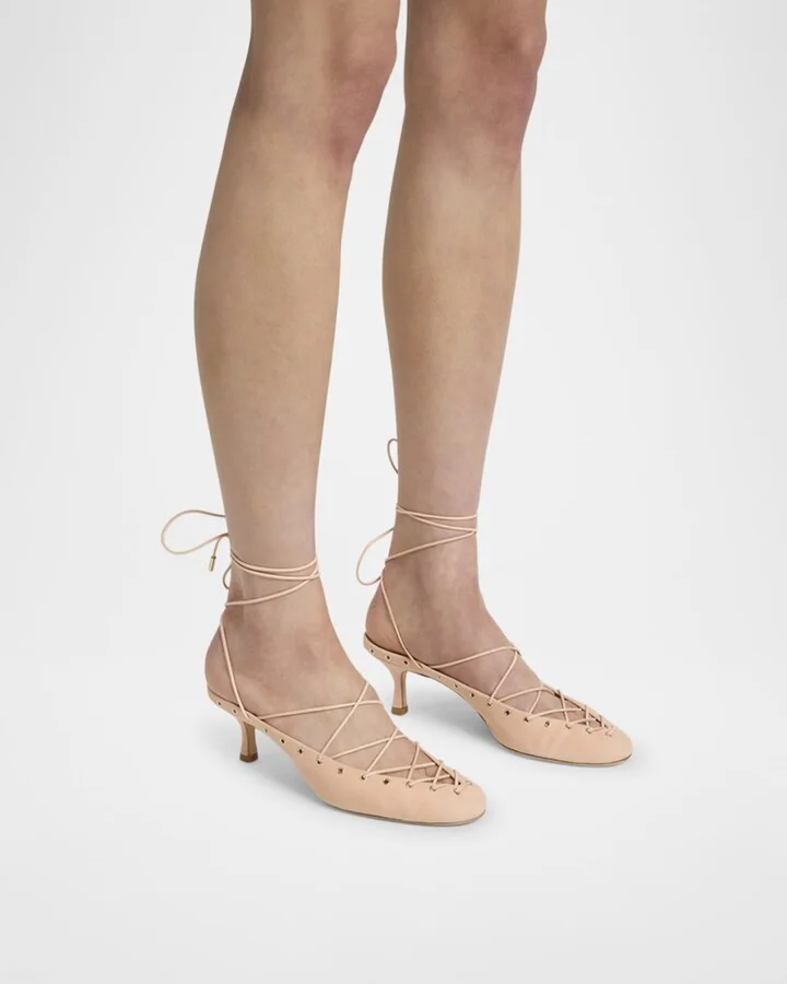 Ghiles Suede Ankle-Wrap Pumps - Image 2