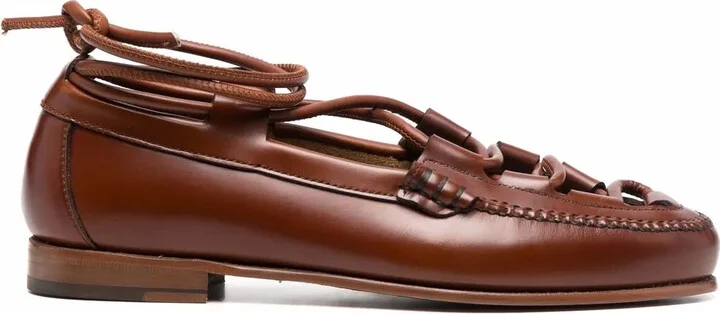 Ghillie leather loafers