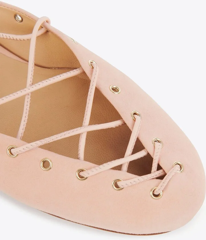 Ghillies Lace-Up Ballet Flats - Image 3