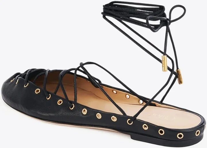 Ghillies Lace-Up Ballet Flats - Image 2