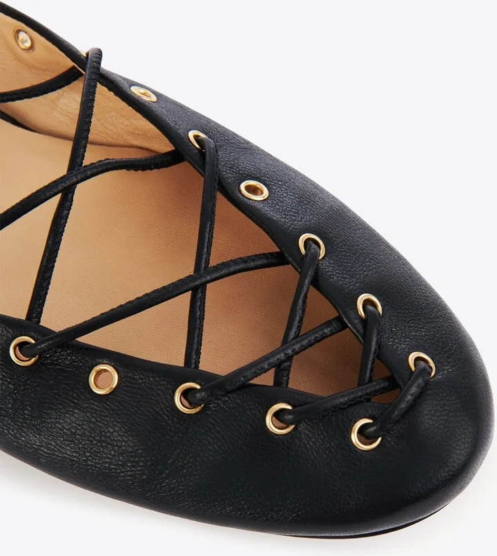 Ghillies Lace-Up Ballet Flats - Image 3