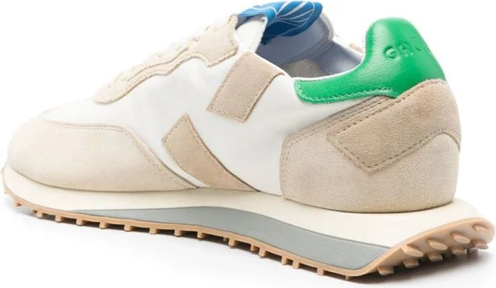 Ghōud Beige Rush Sneakers With Green Heel - Image 3