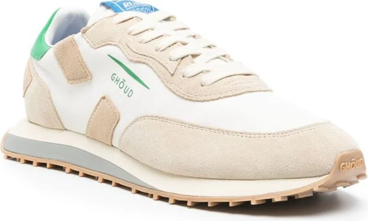Ghōud Beige Rush Sneakers With Green Heel - Image 4