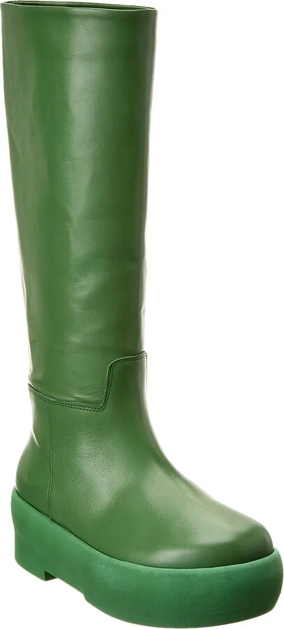 Gia 16 Leather Knee-High Platform Boot