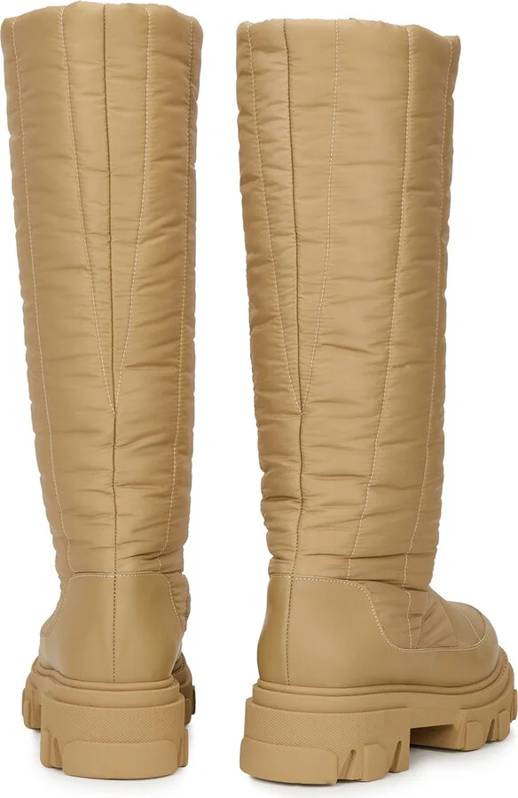 Gia Borghini Gia 19 Quilted Nylon Knee-high Boots - Image 3