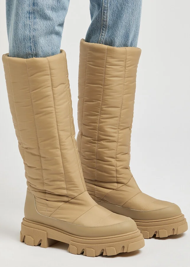 Gia Borghini Gia 19 Quilted Nylon Knee-high Boots - Image 5