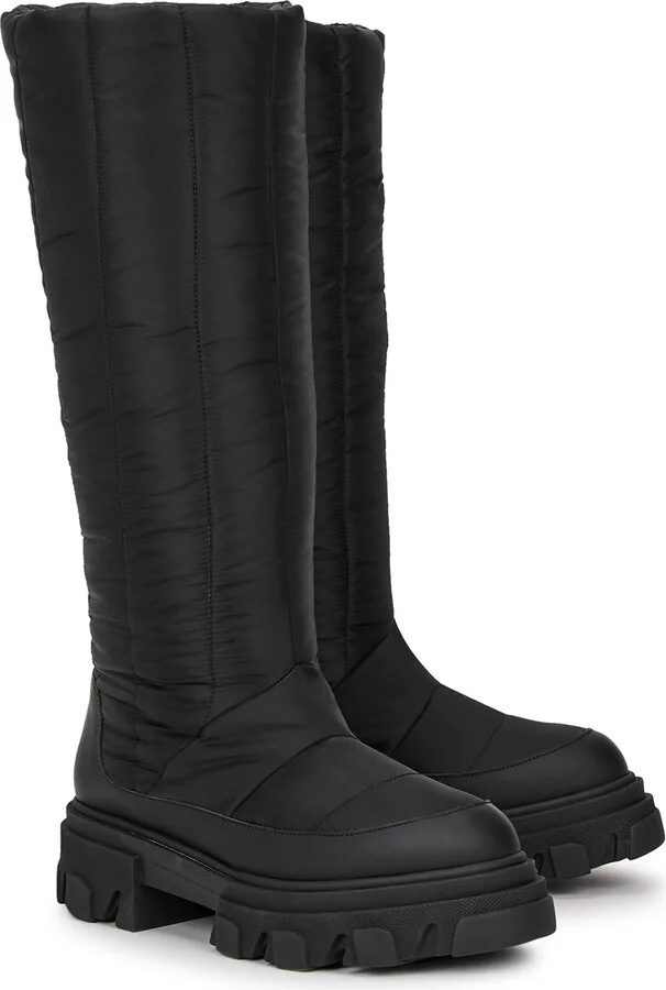 Gia Borghini Gia 19 Quilted Nylon Knee-high Boots - Image 6