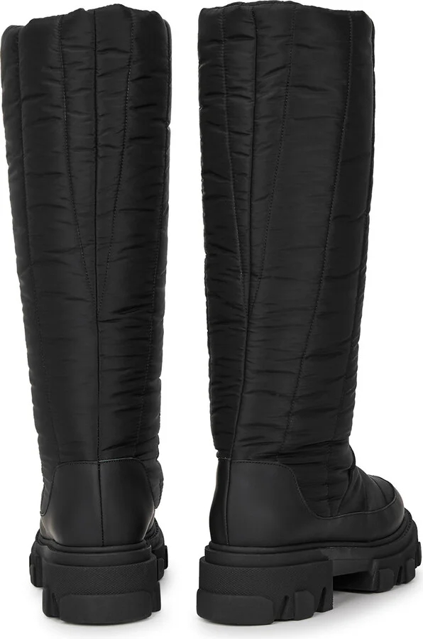 Gia Borghini Gia 19 Quilted Nylon Knee-high Boots - Image 7