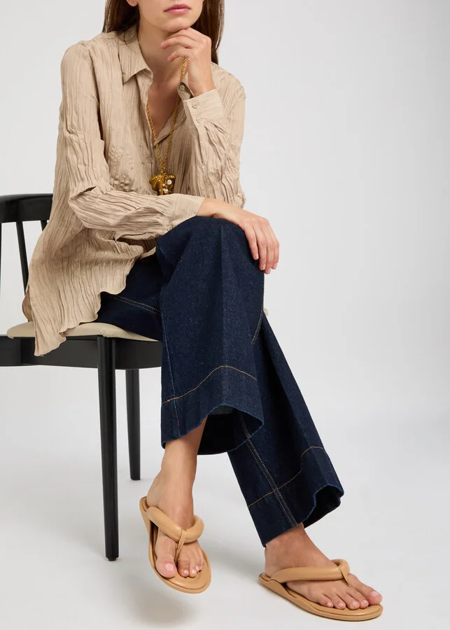 Gia Borghini Harper Leather Flip Flops - Image 5