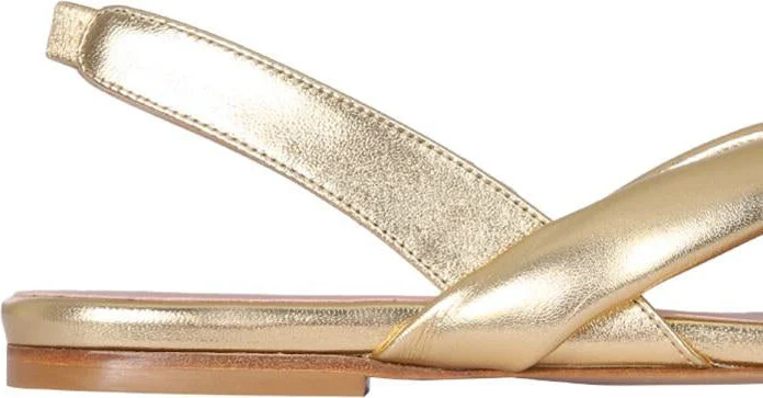 Gia Borghini Leather Slingback Sandals - Image 4