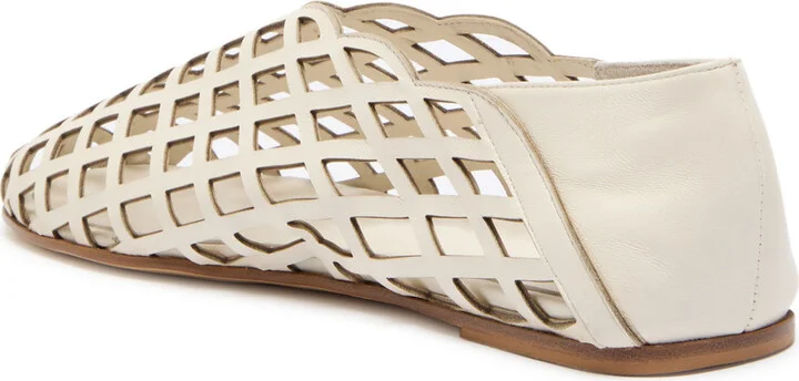 Gia Borghini Peek-a-boo Leather Ballerina Flats - Image 2
