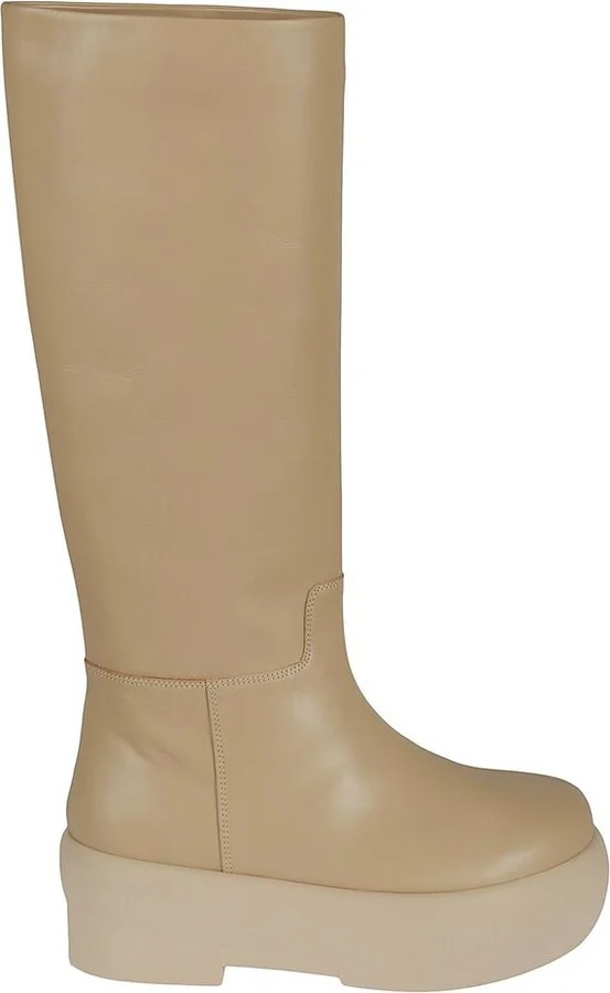 GIA BORGHINI Round-Toe Chunky Knee-High Boots