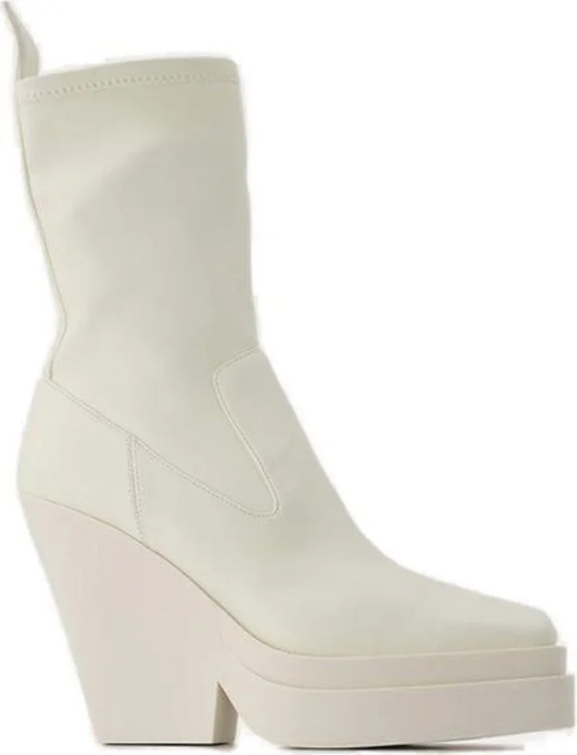 GIA BORGHINI Square-Toe Heeled Boots