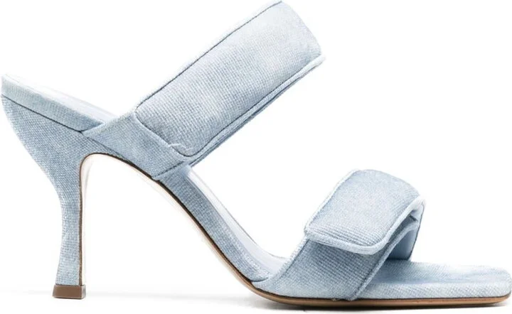 Gia Borghini Two Strap Sandals In Denim Shoes