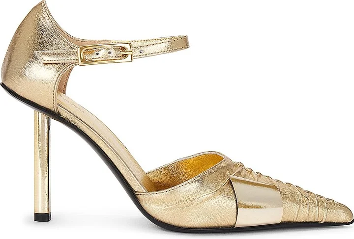 GIA BORGHINI x Fai Khadra Aalto Heel in Metallic Gold
