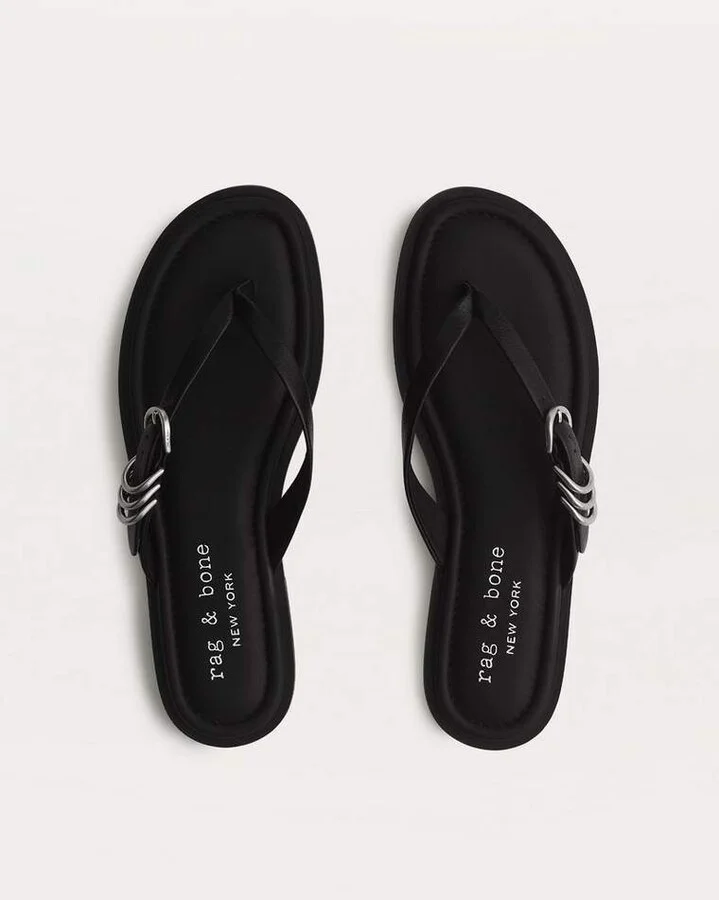 Gia Leather Flip Flops - Image 4