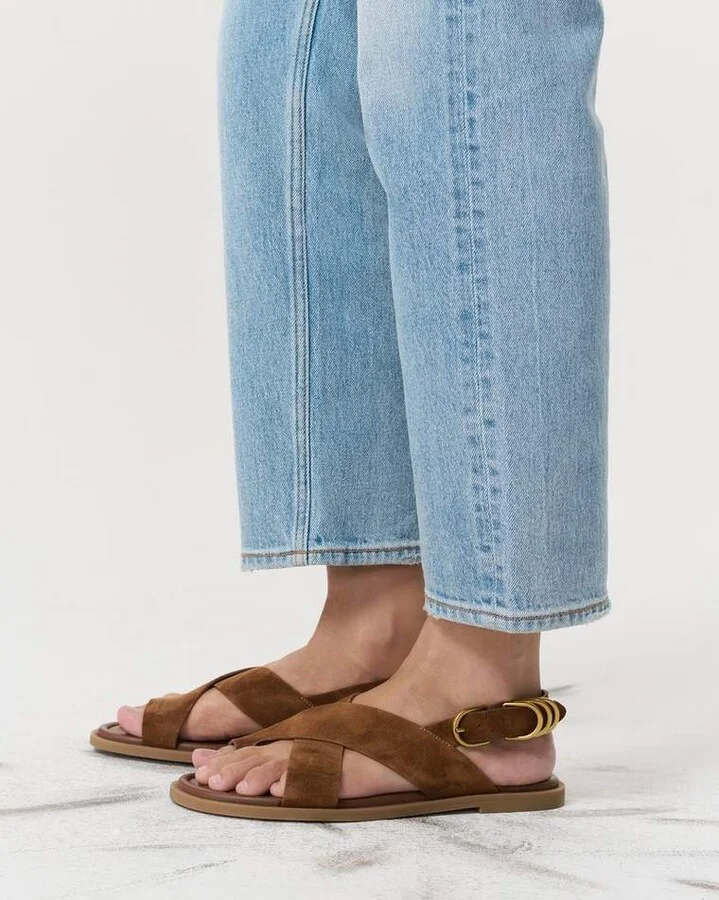 Gia Suede Crossover Sandals - Image 2