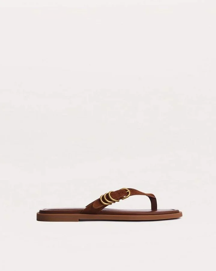 Gia Suede Flip Flops - Image 4