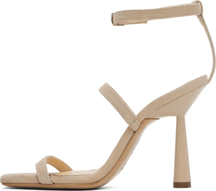 GIABORGHINI Beige Adaline Heeled Sandals - Image 3