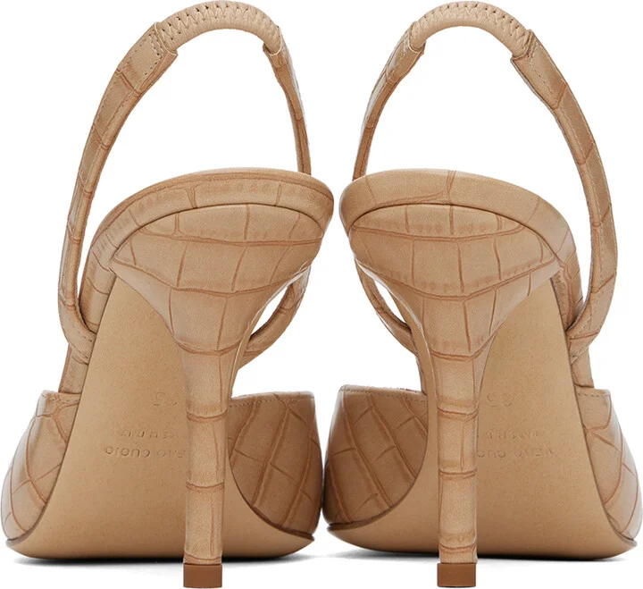 GIABORGHINI Beige Octavie Croc Heels - Image 2
