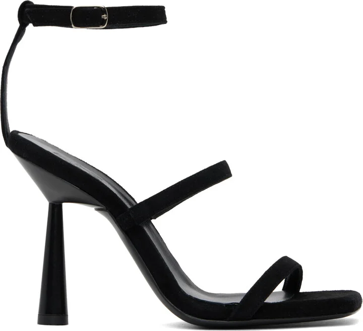 GIABORGHINI Black Adaline Heeled Sandals