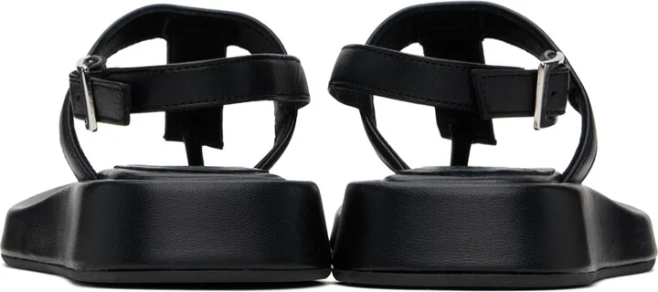 GIABORGHINI Black Lizette Sandals - Image 2