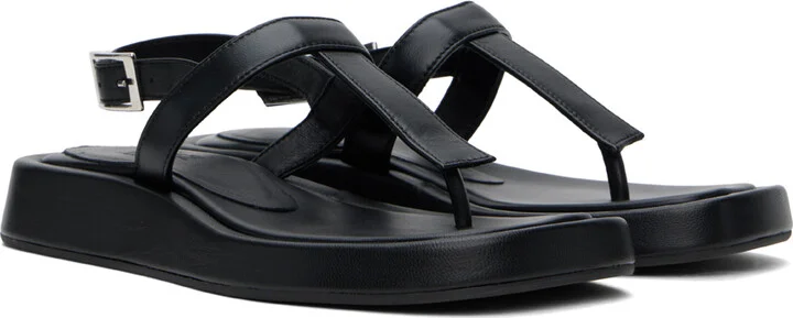 GIABORGHINI Black Lizette Sandals - Image 4