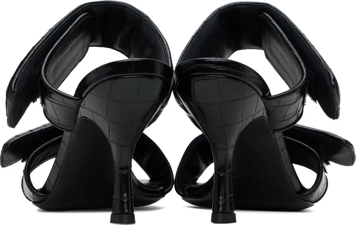 GIABORGHINI Black Perni 03 Croc Heeled Sandals - Image 2