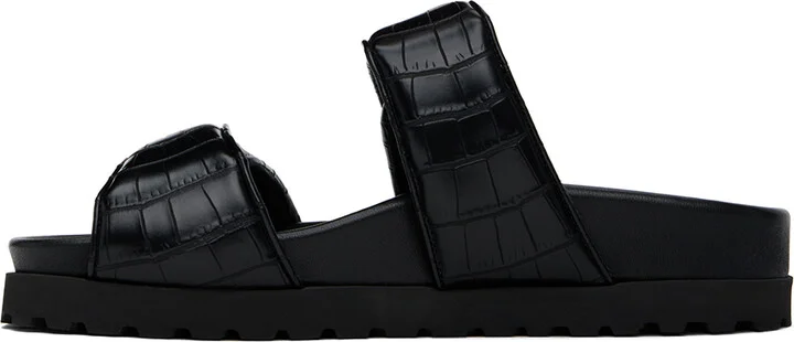 GIABORGHINI Black Perni 11 Croc Sandals - Image 3