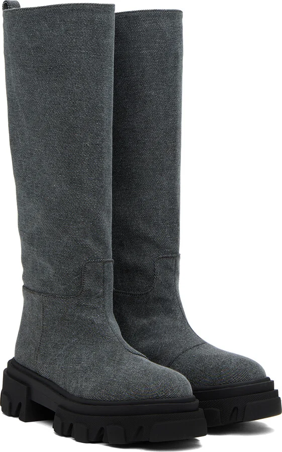 GIABORGHINI Blue Perni 07 Denim Boots - Image 4