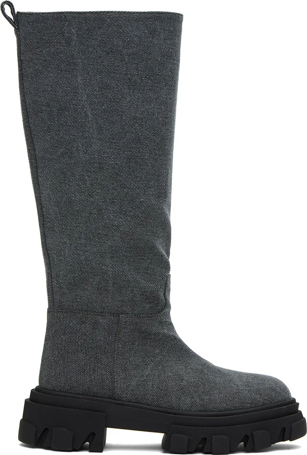 GIABORGHINI Blue Perni 07 Denim Boots
