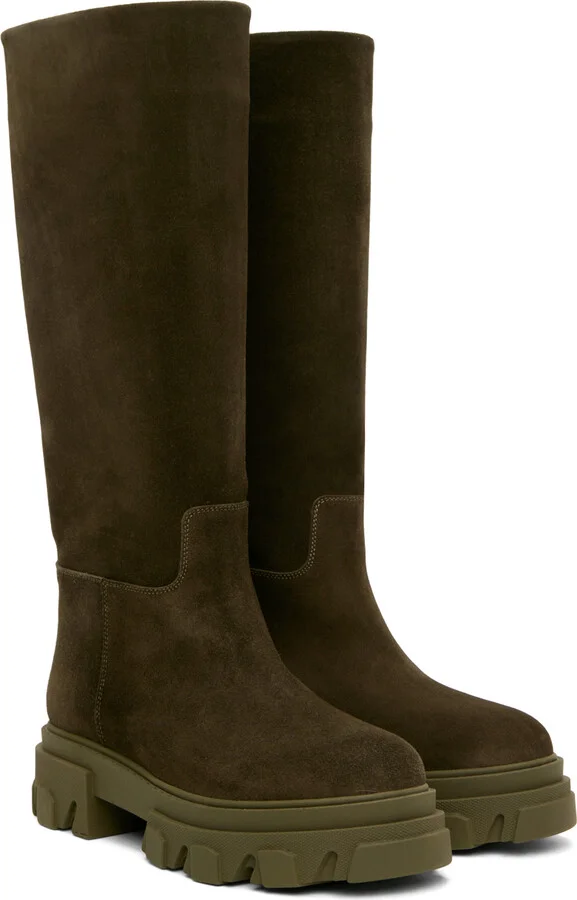 GIABORGHINI Khaki Perni 07 Mid-Calf Boots - Image 4