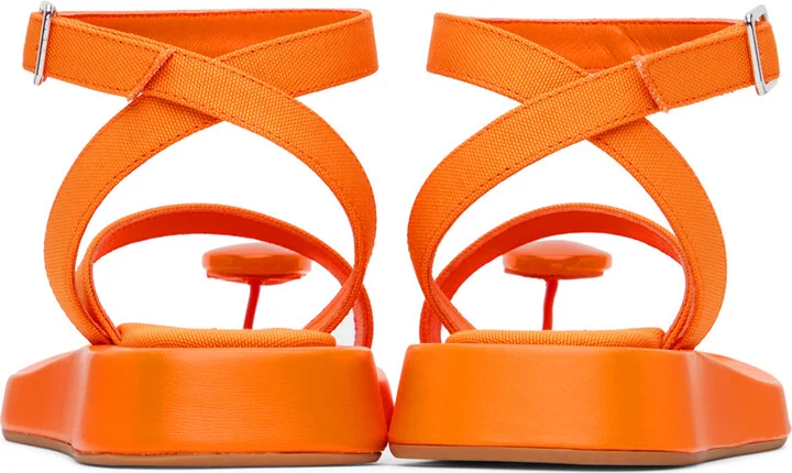 GIABORGHINI Orange GIA/RHW Rosie 18 Sandals - Image 2