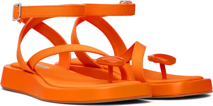 GIABORGHINI Orange GIA/RHW Rosie 18 Sandals - Image 4