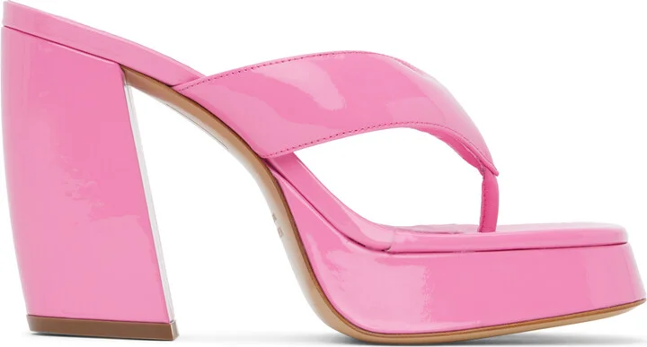 GIABORGHINI Pink Gia 17 Heeled Sandals