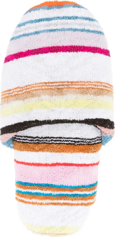 Giacomo striped cotton slippers - Image 4