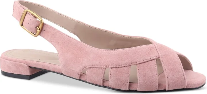 Giani Bernini Women's Essie Fisherman Peep Toe Slingback Flat Sandals, Created for Macy's