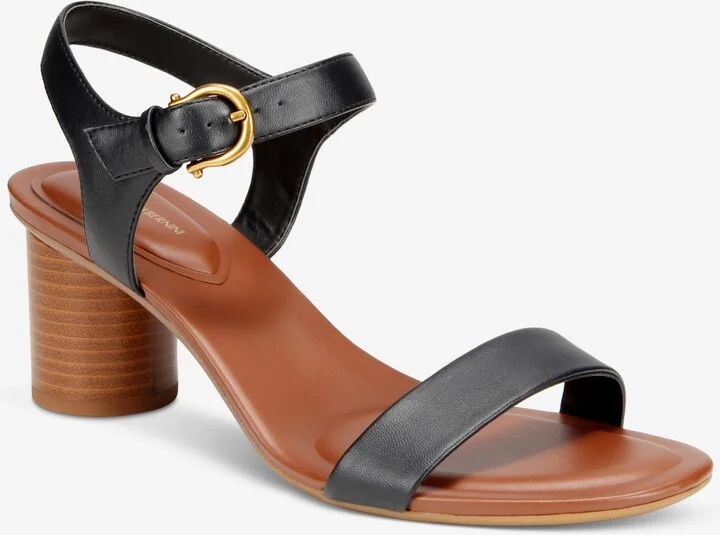 Giani Bernini Women's Hadleyy Cylinder Stacked Heel Dress Sandals, Created for Macy's