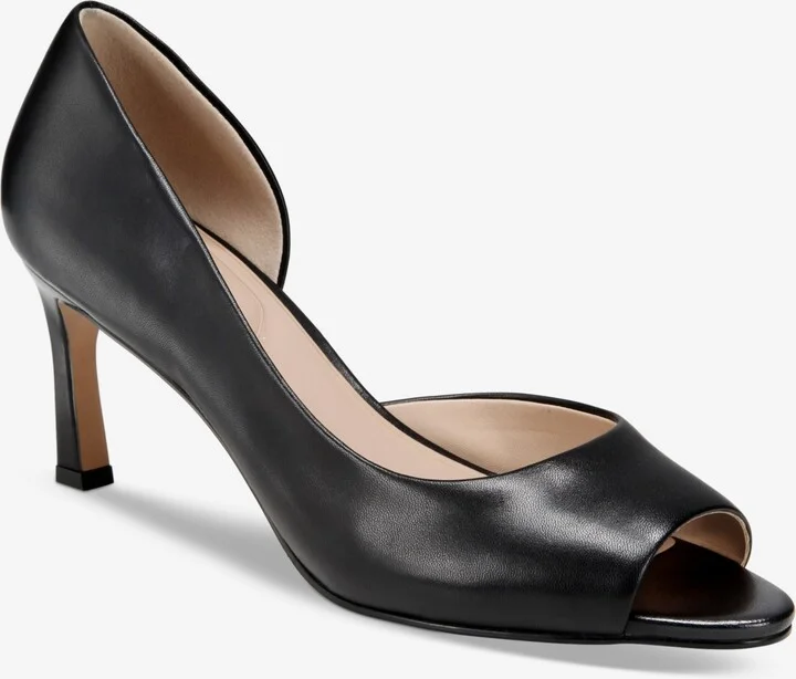 Giani Bernini Women's Valorr Peep Toe d'Orsay Leather Pumps, Created for Macy's
