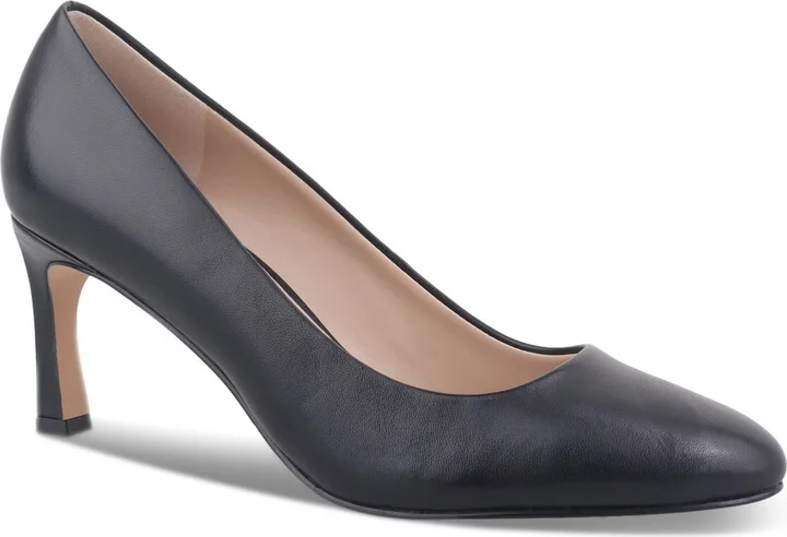 Giani Bernini Women's Verronica Almond Toe Leather Pumps, Created for Macy's