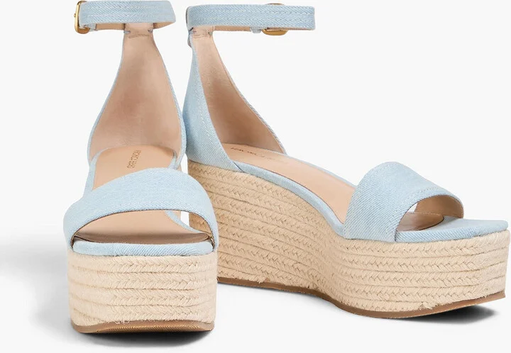Gianna denim espadrille wedge sandals - Image 2
