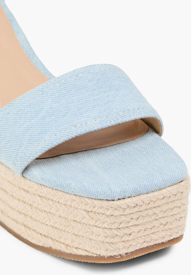Gianna denim espadrille wedge sandals - Image 4