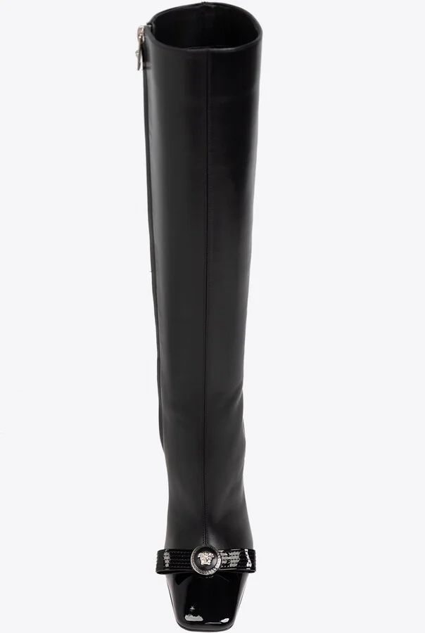 Gianni Ribbon 105 Leather Knee-High Boots - Image 3