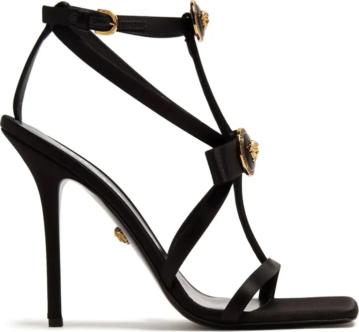 Gianni Ribbon 110mm satin sandals