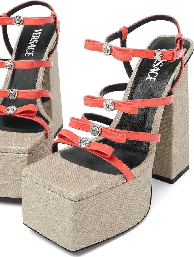 Gianni Ribbon 150mm platform sandals - Image 4
