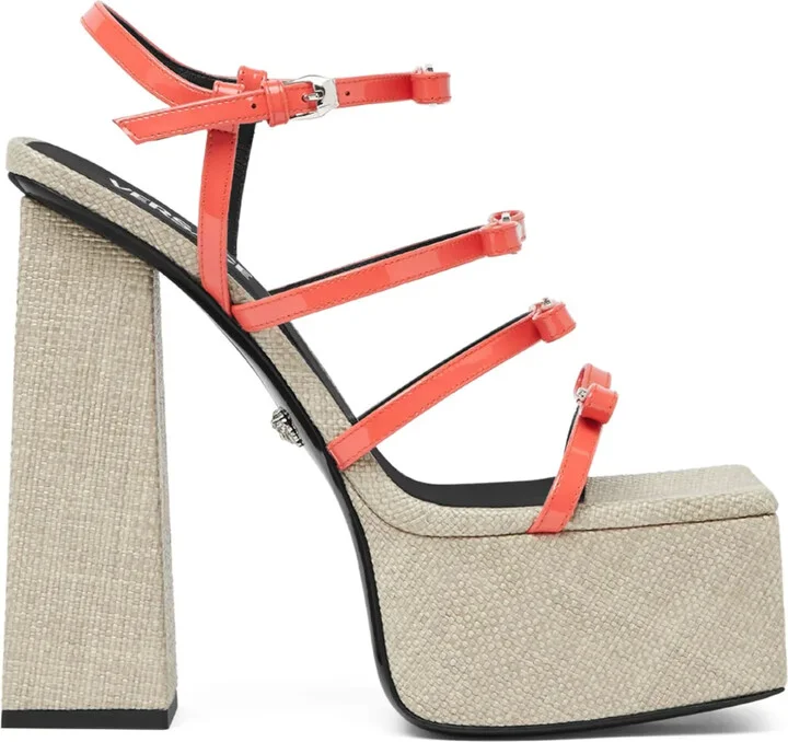 Gianni Ribbon 150mm platform sandals