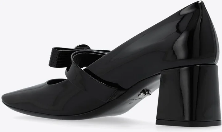 Gianni Ribbon 55 Patent Leather Pumps - Image 2